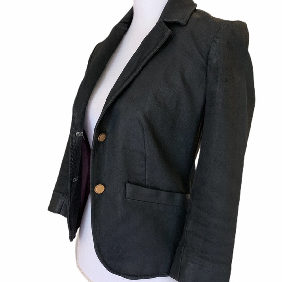 SUPERFINE Gray Coated Denim Jacket size 2 - Picture 3 of 8